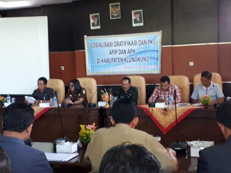 SOSIALISASI GRATIFIKASI,  PKS APIP DAN APH DI KABUPATEN KLUNGKUNG