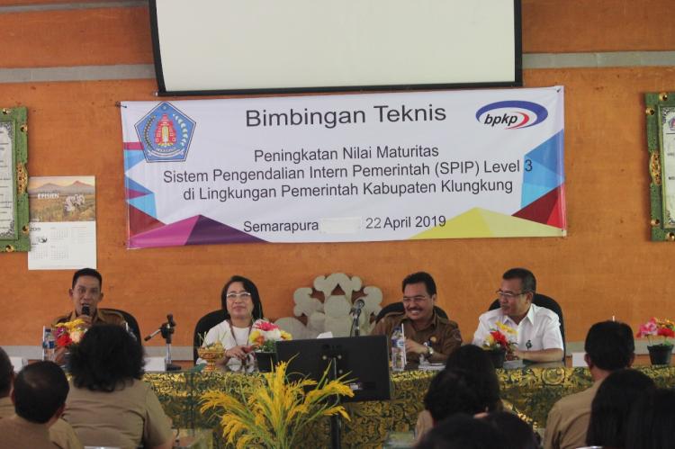 BIMBINGAN TEKNIS PENGUATAN MATURITAS SPIP DAN PENILAIAN RISIKO DI LINGKUNGAN PEMERINTAH KABUPATEN KLUNGKUNG