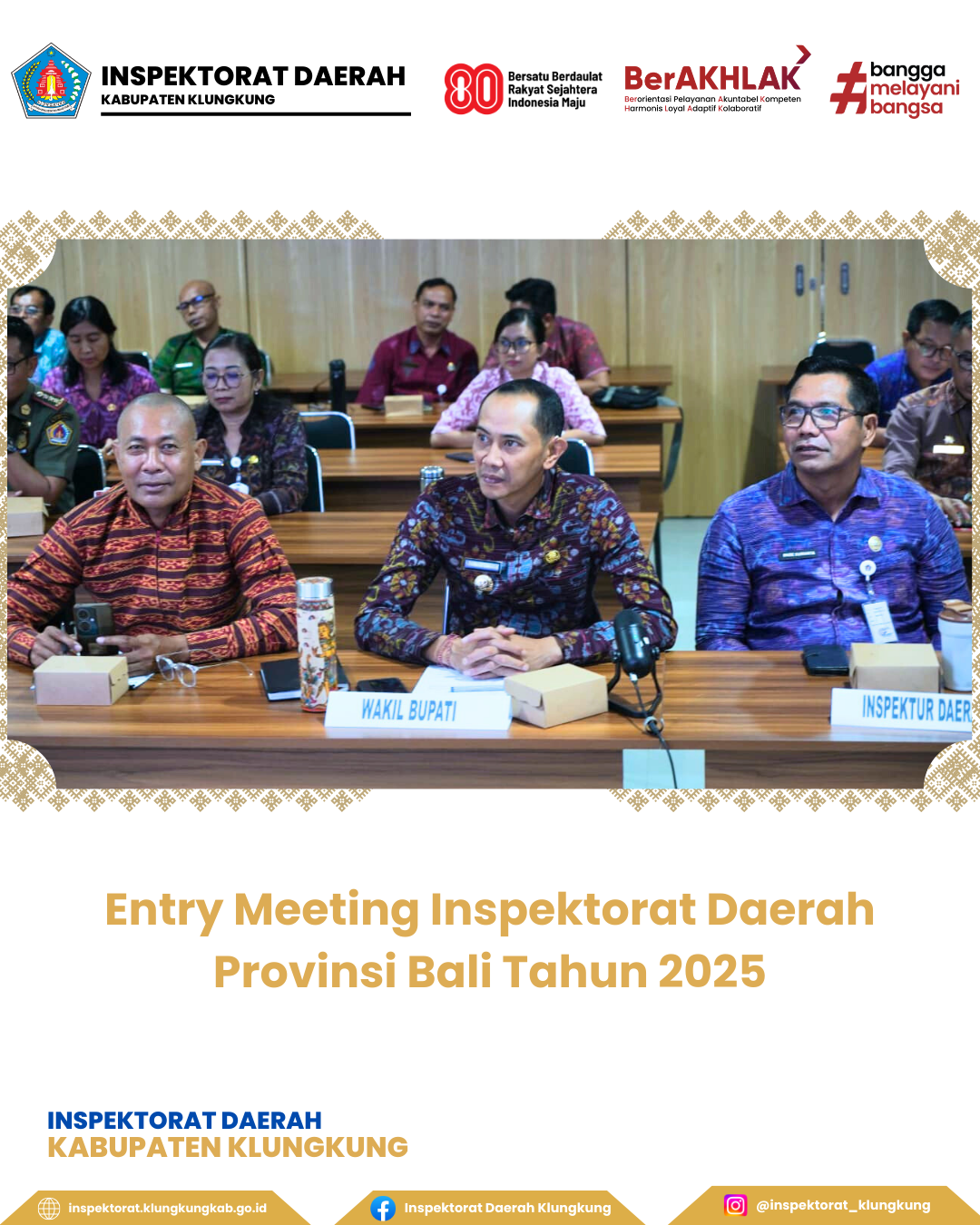 Entry Meeting Inspektorat Daerah Provinsi Bali Tahun 2025